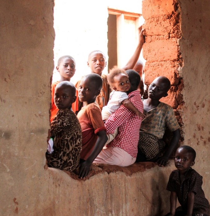 Child with educational supplies